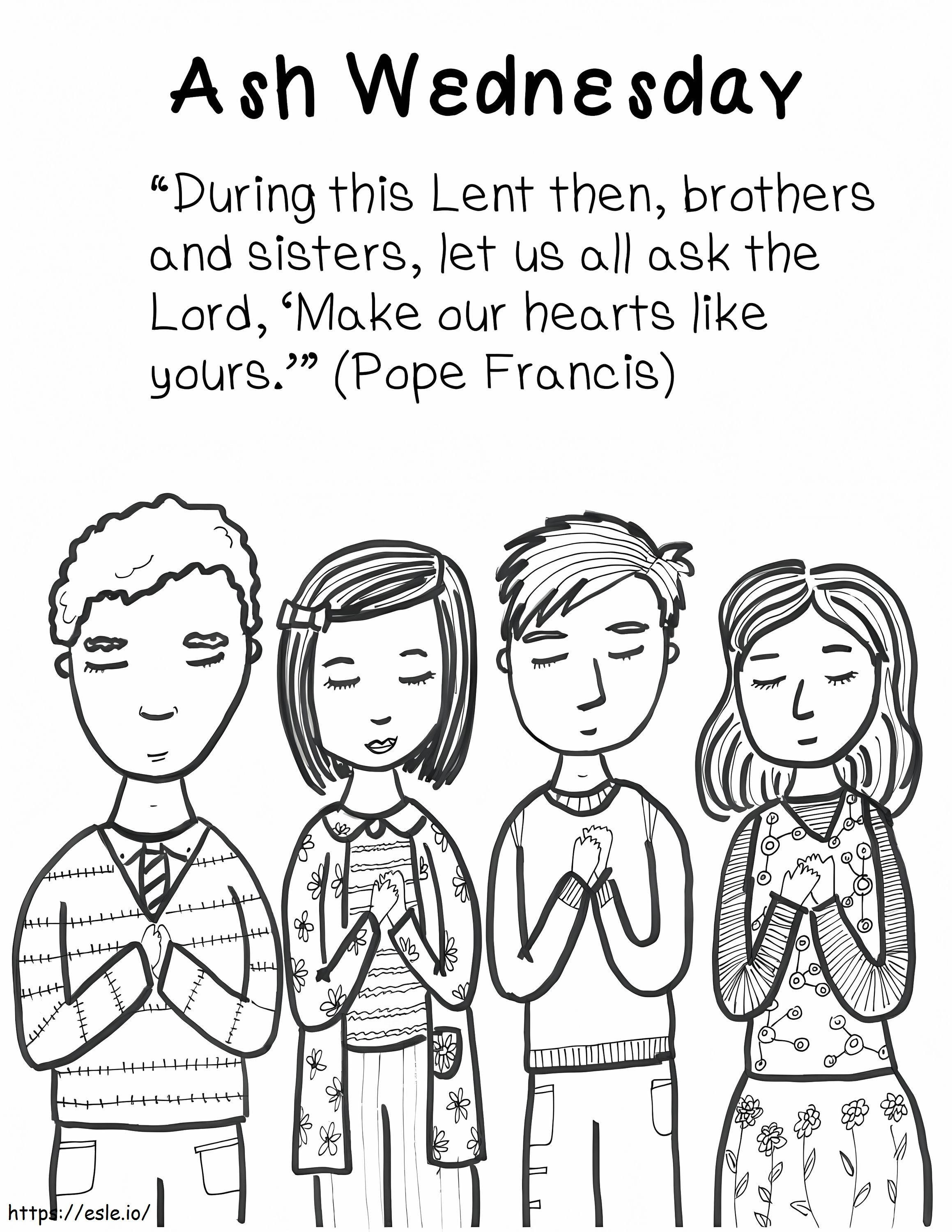 Ash Wednesday 4 coloring page