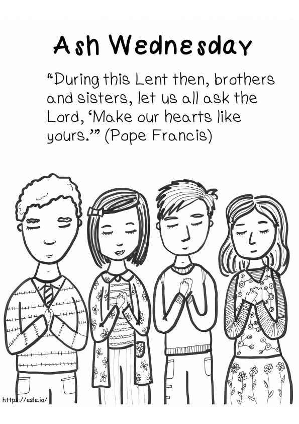 Ash Wednesday 4 coloring page