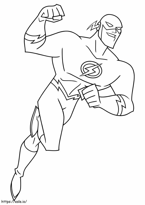 Coloriage DC Le Flash à imprimer dessin