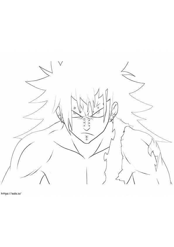 Gajeel Fairy Tail coloring page