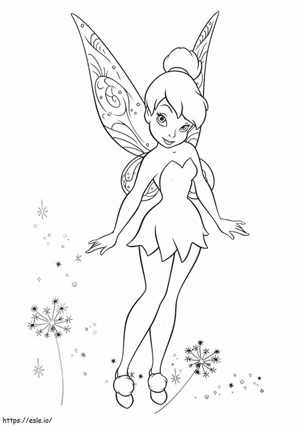 Awesome Tinkerbell coloring page