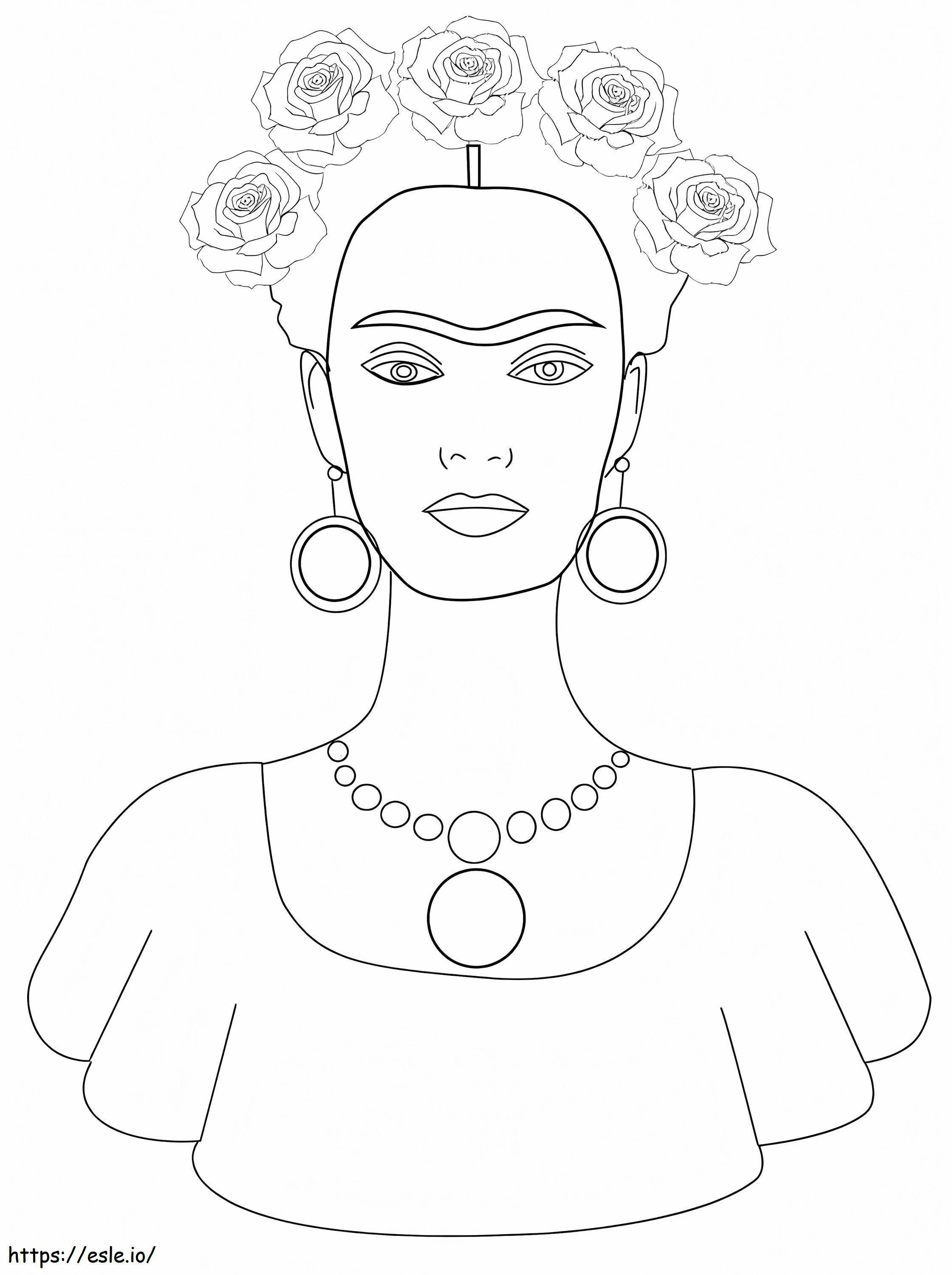 Coloriage Frida Kahlo 6 à imprimer dessin
