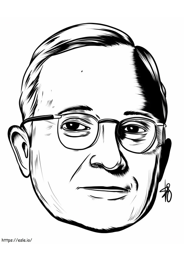 Gratis afdrukbare president Harry S. Truman kleurplaat