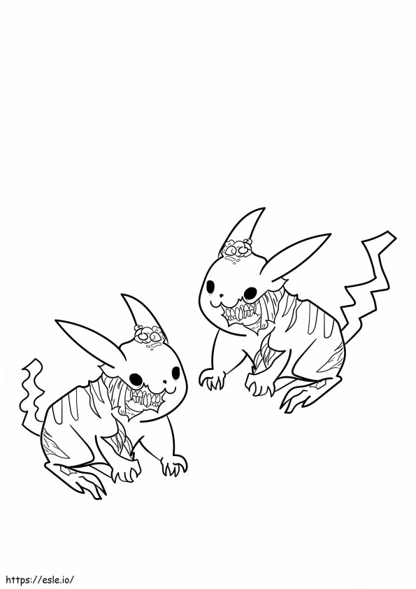 1526718750 Pikachu As Zombie 17 A4 coloring page