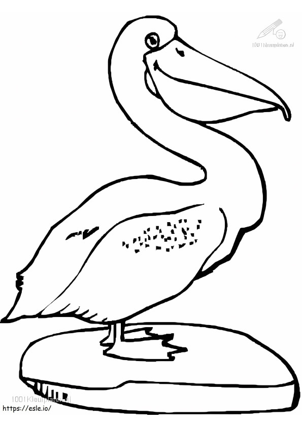 Handgezeichneter Pelikan ausmalbilder