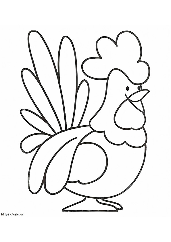 Normal Rooster coloring page