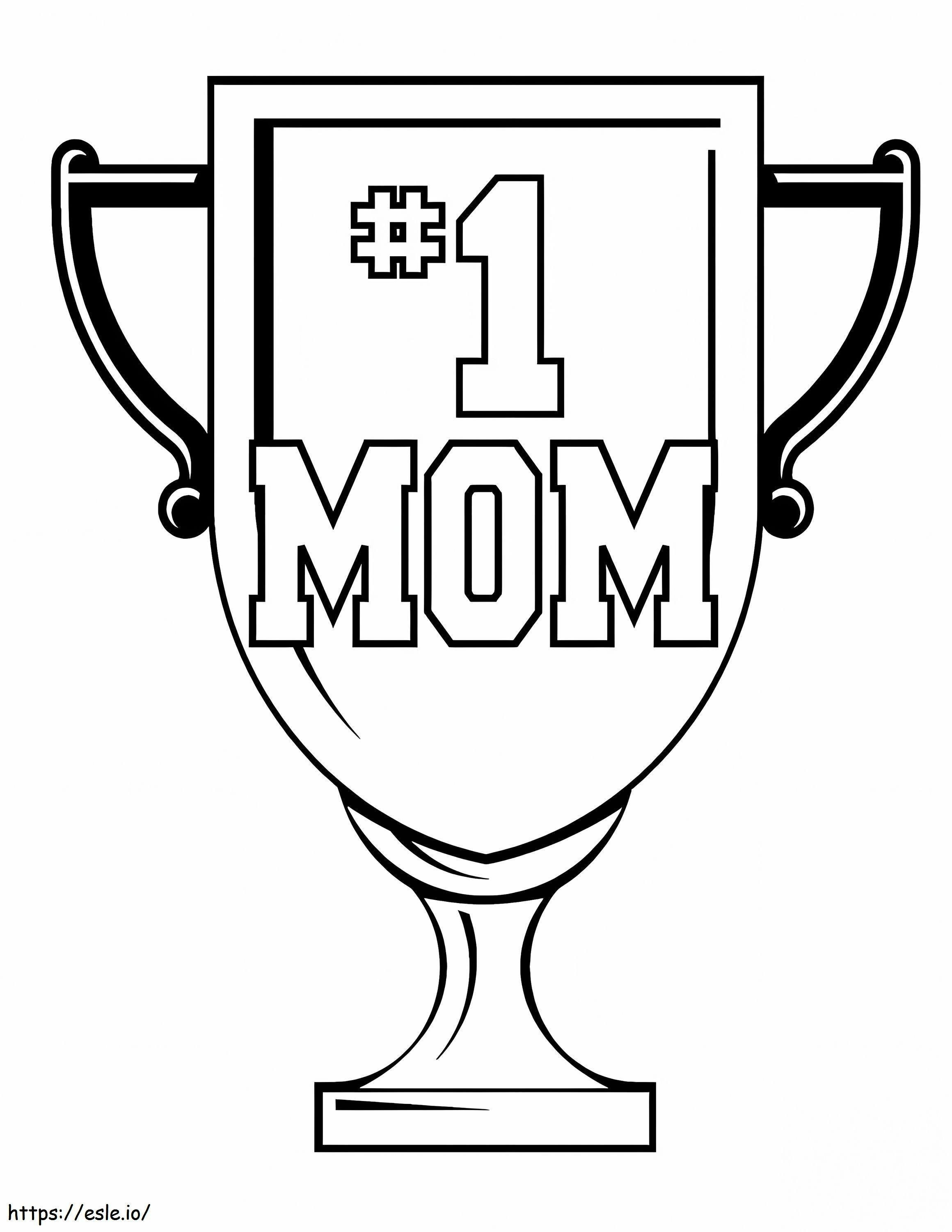 Trophy For Mom coloring page