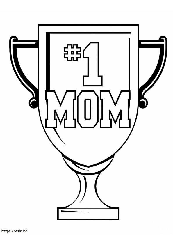 Trophy For Mom coloring page