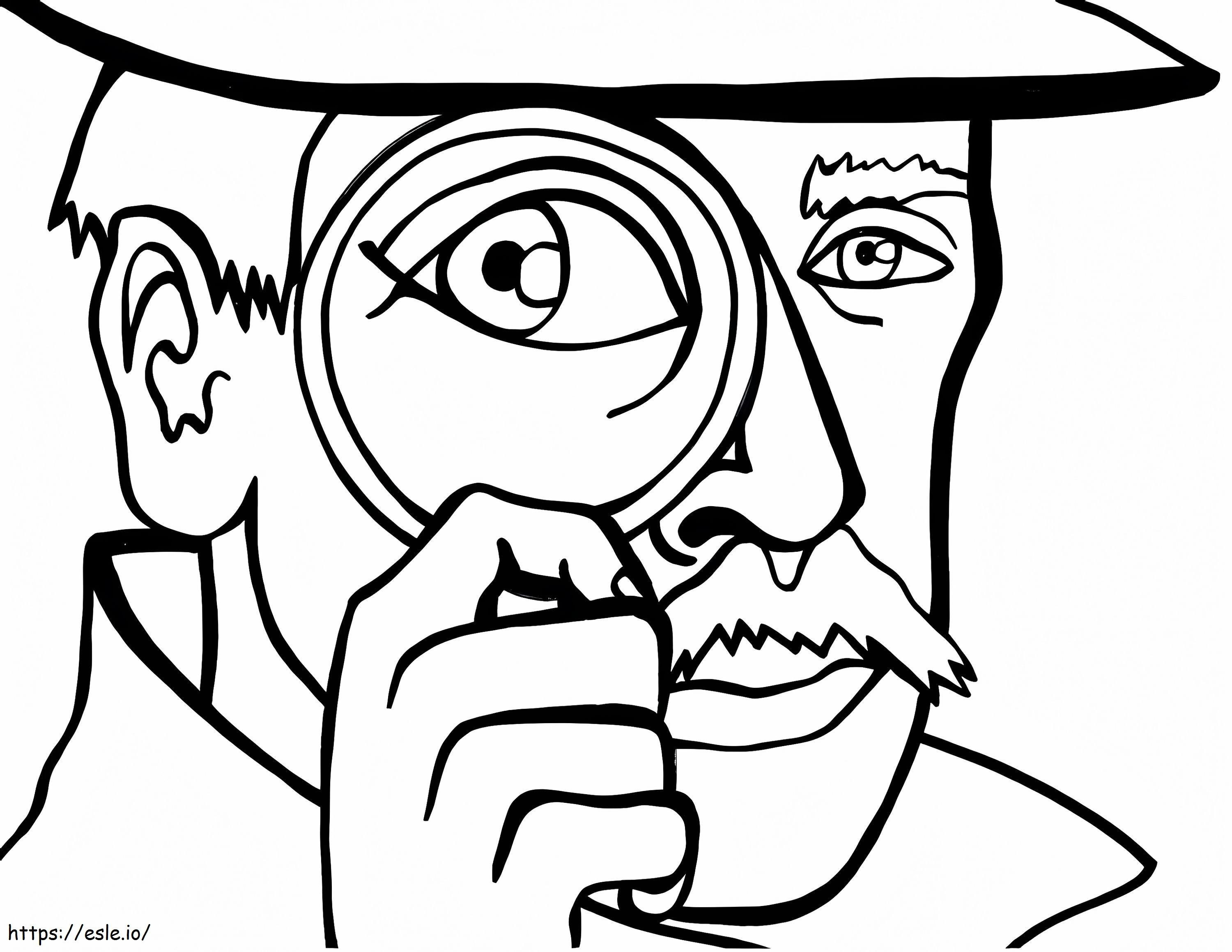 Detective 4 coloring page
