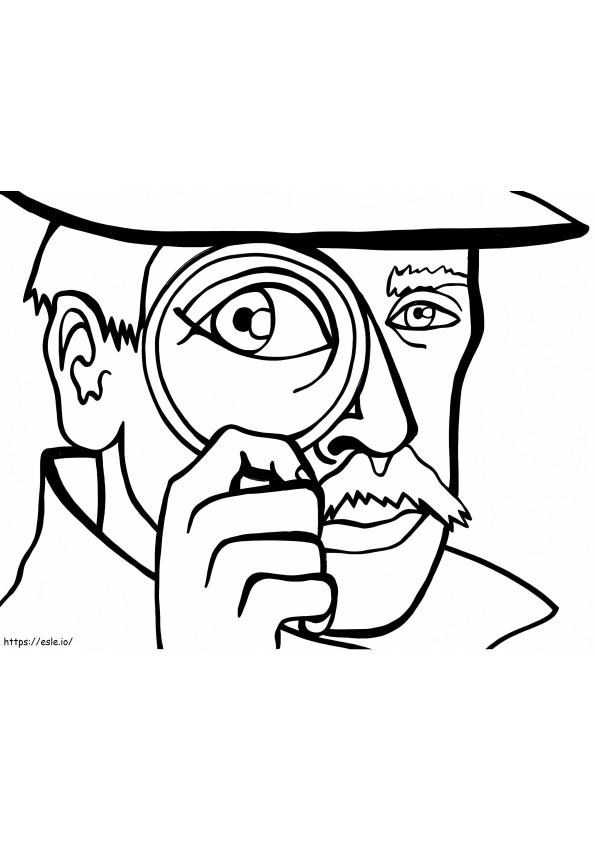 Detective 4 coloring page