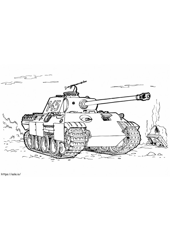Tank Number 145 coloring page