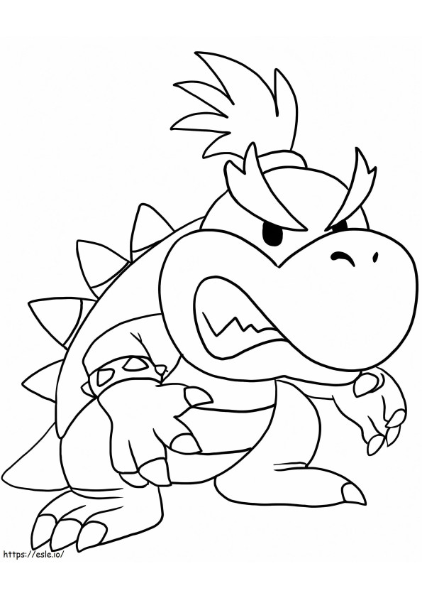 Bowser Jr. Is Angry coloring page