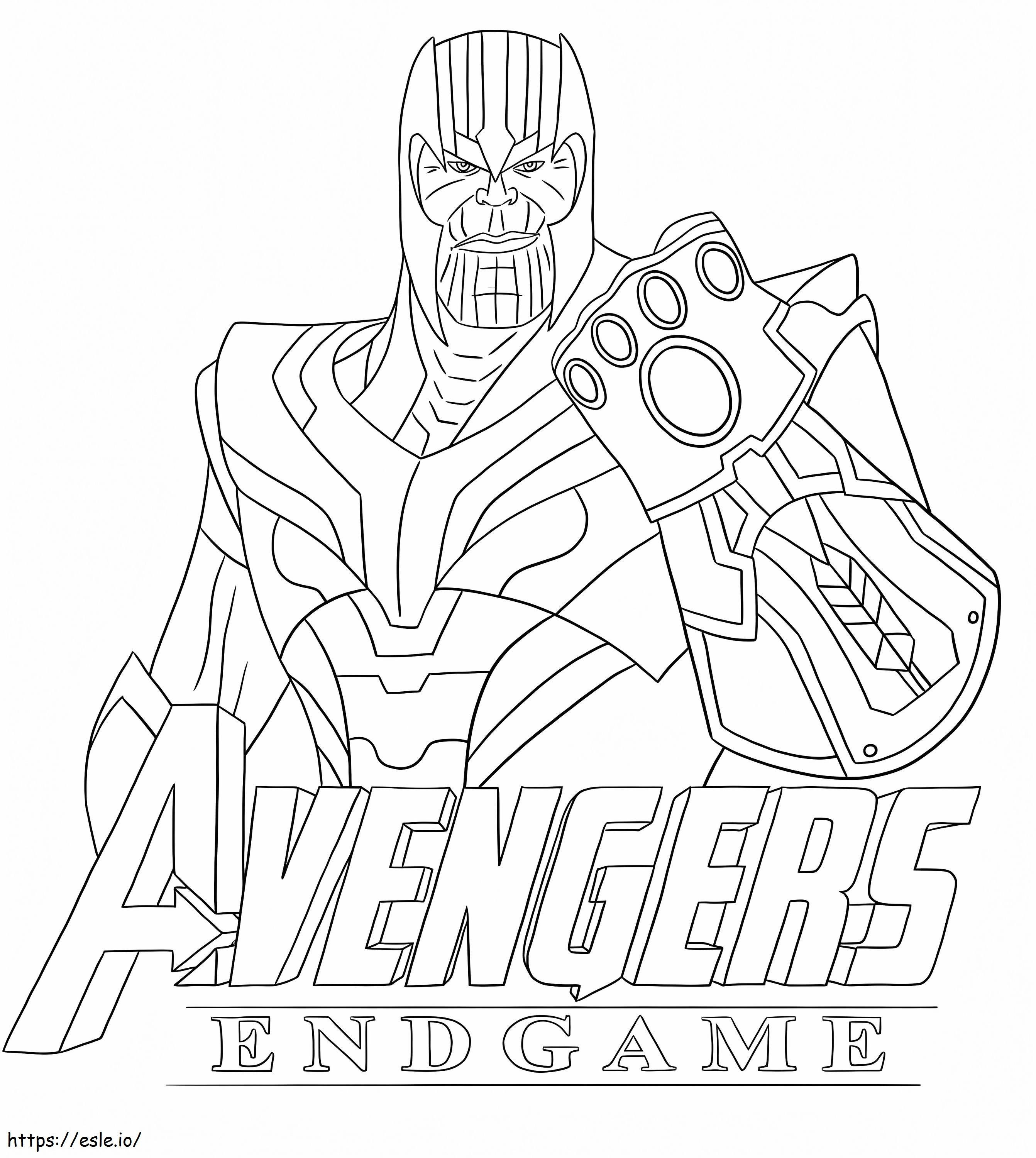 Coloriage Thanos de Fin du jeu à imprimer dessin