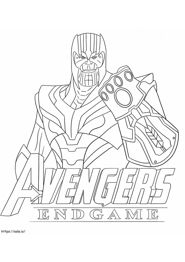 Thanos From Endgame coloring page
