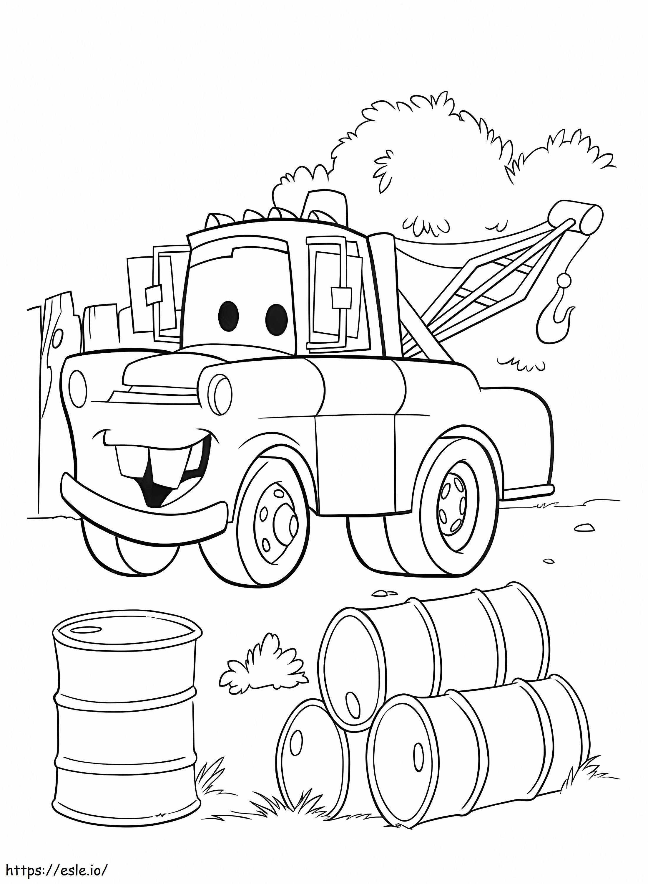 Free Printable Tow Mater coloring page