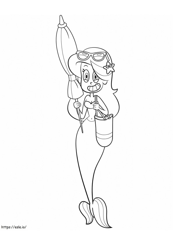 Marina Goes To The Beach coloring page