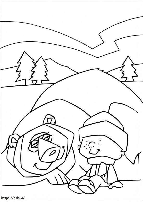 Stanley And Polar Bear coloring page