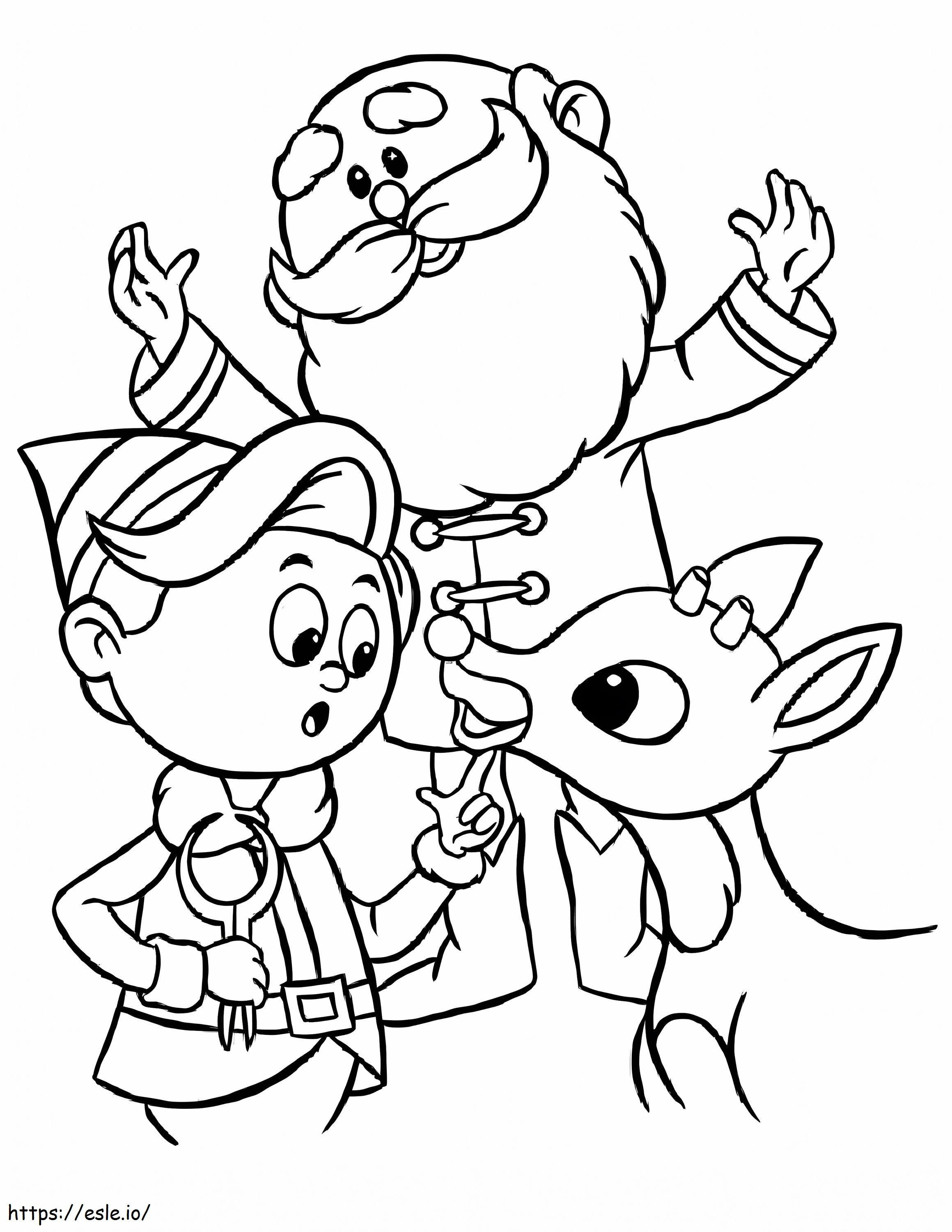 Rudolph And The Two Humans coloring page