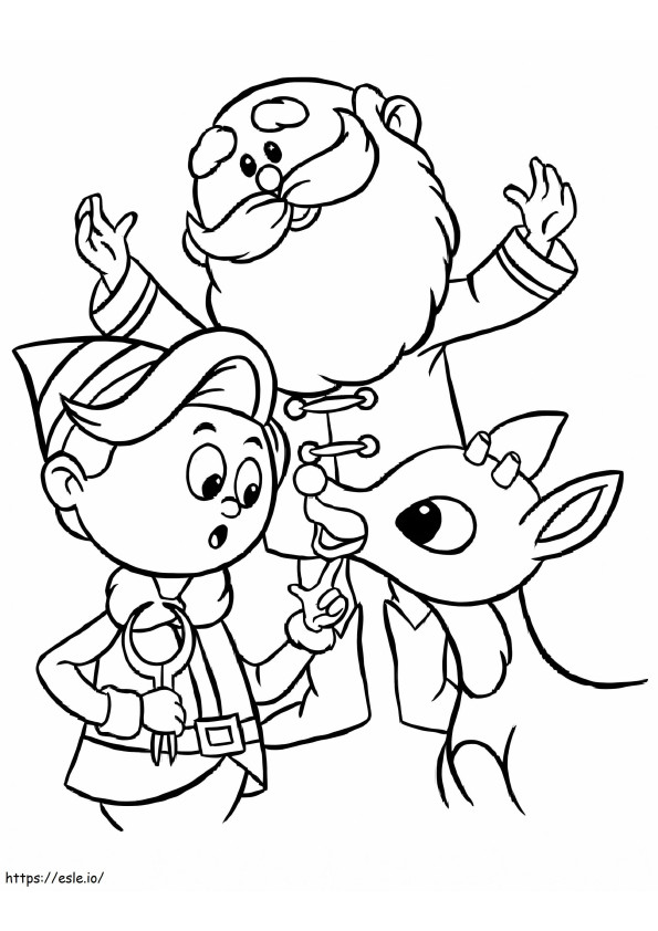 Rudolph And The Two Humans coloring page