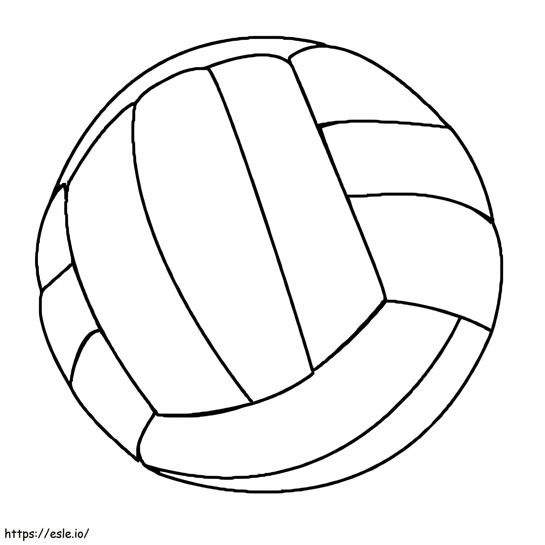 Coloriage Ballon de volley-ball facile à imprimer dessin