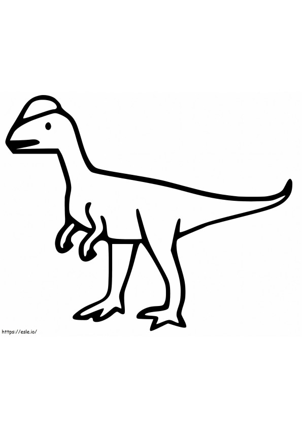 Gemakkelijke Dilophosaurus kleurplaat