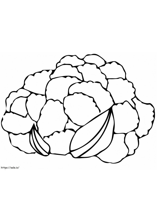 Coloriage Tête de chou-fleur à imprimer dessin