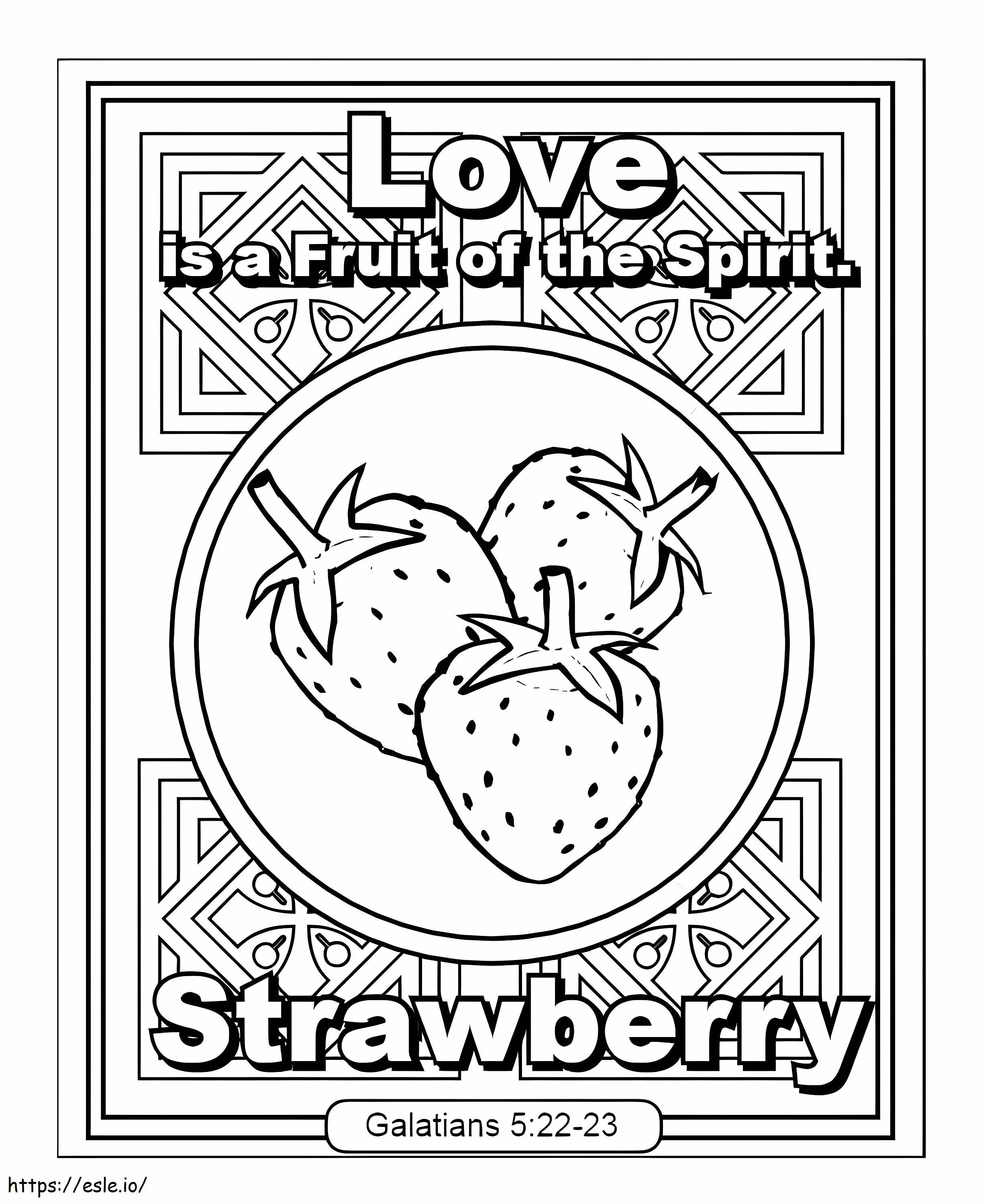 Miłość Owoc Ducha kolorowanka