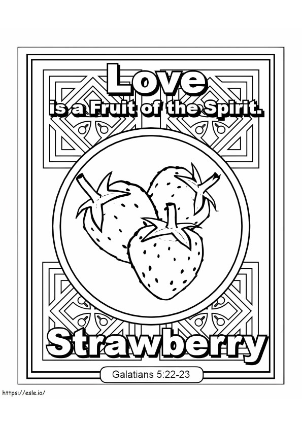 Miłość Owoc Ducha kolorowanka