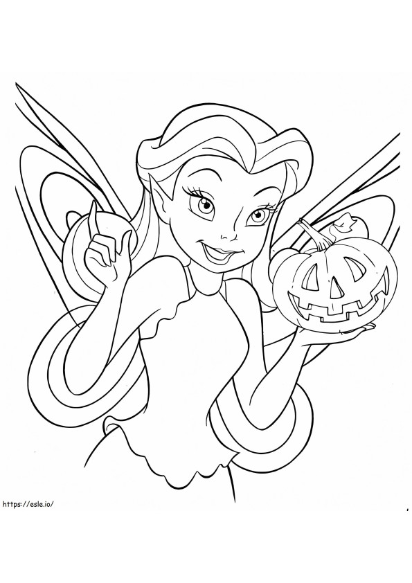 Disney Fairy On Halloween coloring page