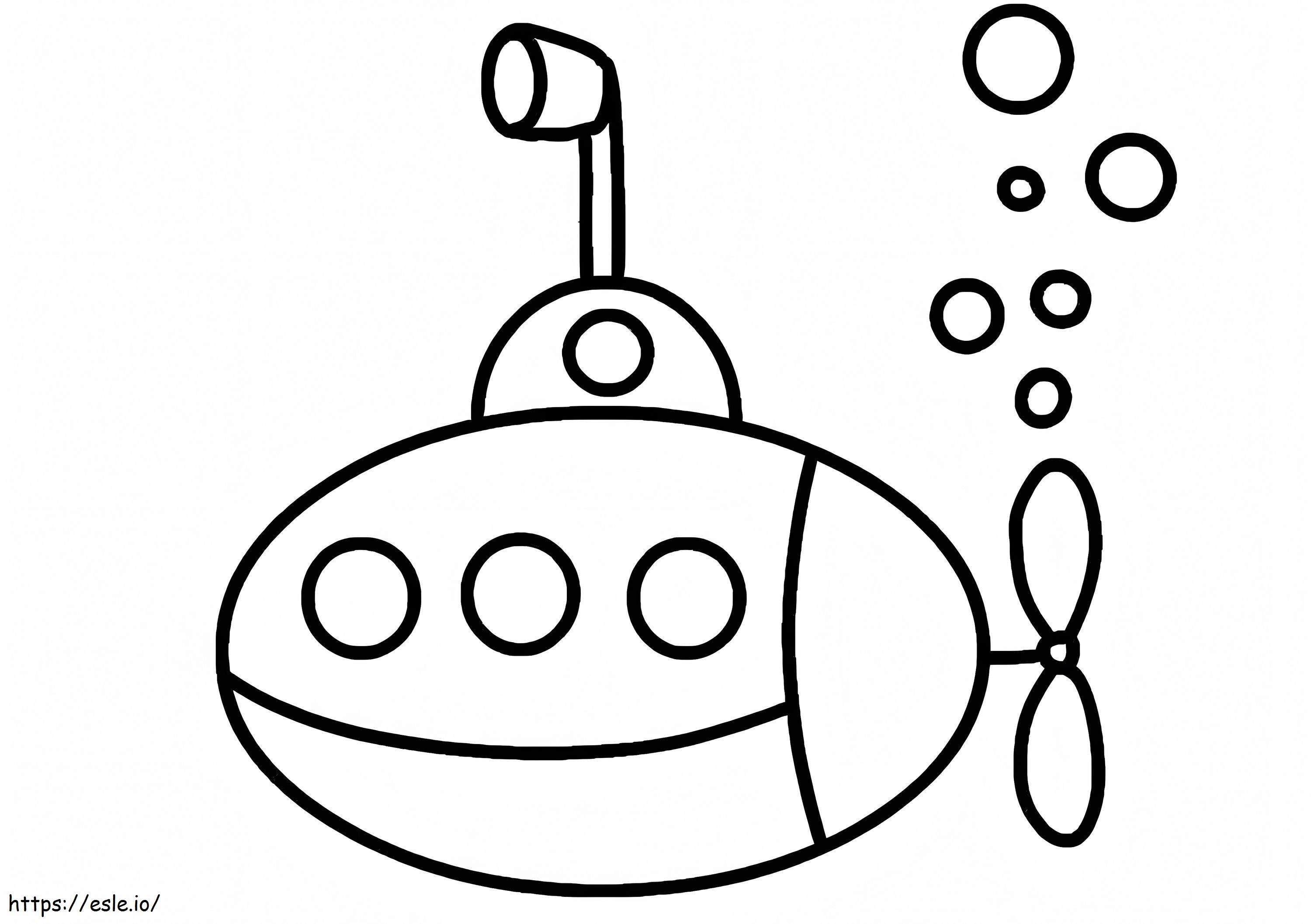Submarines Online coloring page