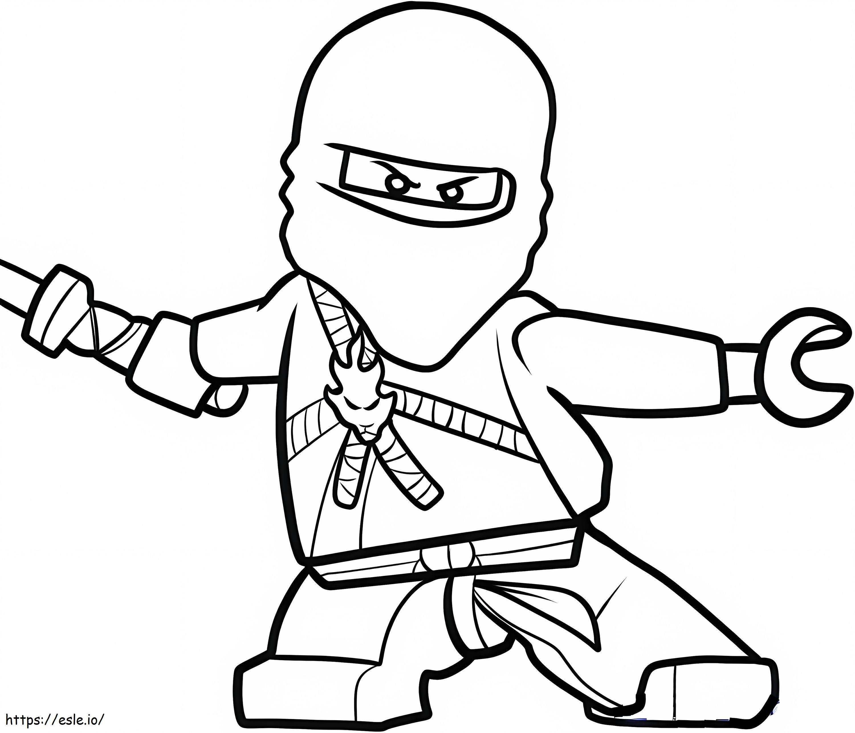 Ninja 3 coloring page