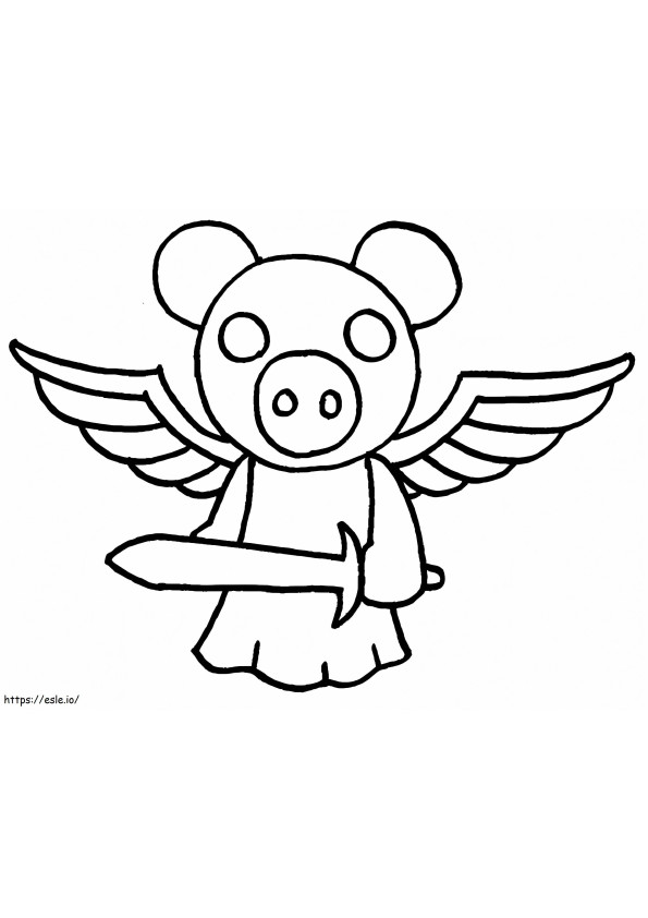 Golden Piggy Roblox coloring page