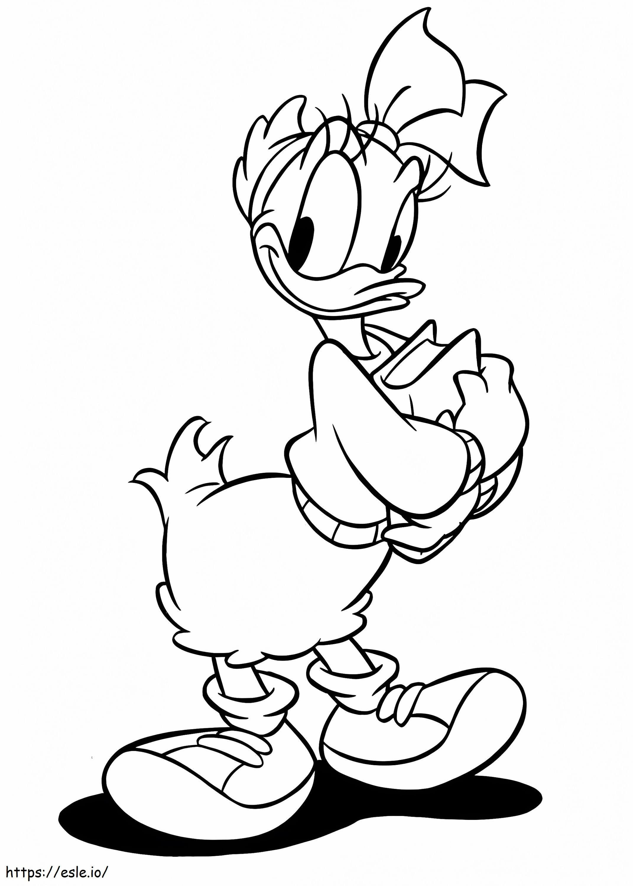 Coloriage Livre de câlins Daisy Duck à imprimer dessin