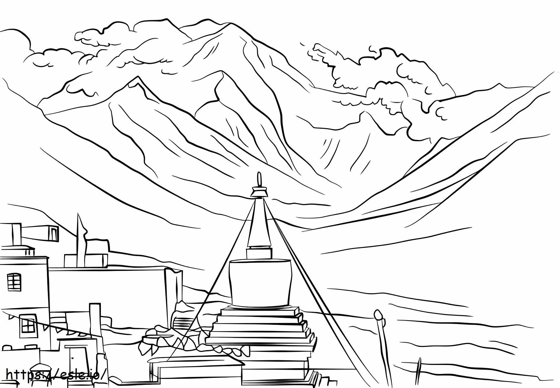 Montana Del Everest coloring page