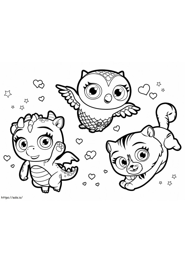 Pets From Little Charmers coloring page