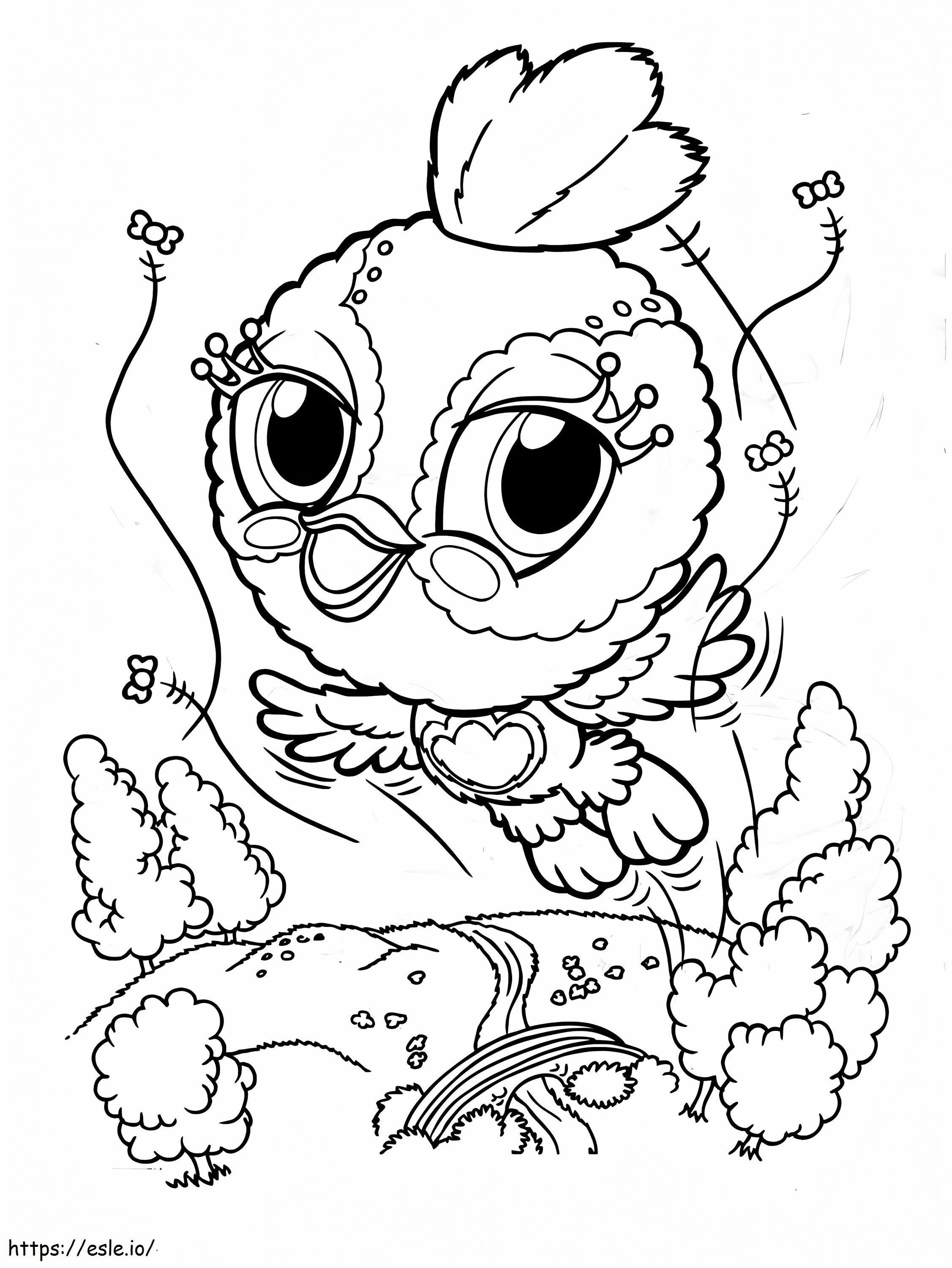 Zoobles Bird coloring page