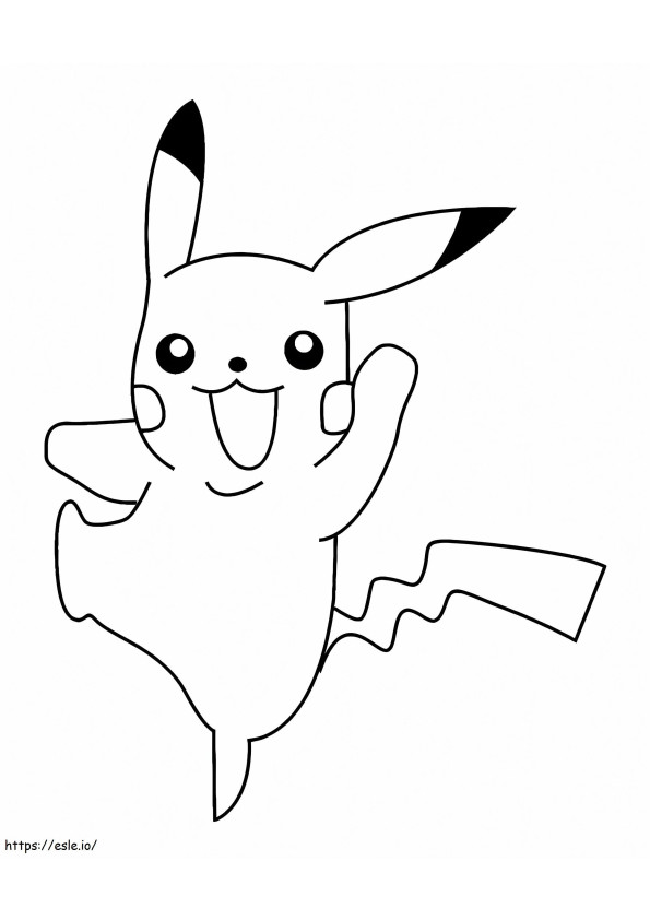 Pikachu-normalen kleurplaat kleurplaat