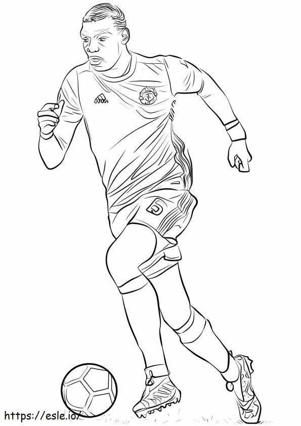 Paul Pogba Running coloring page