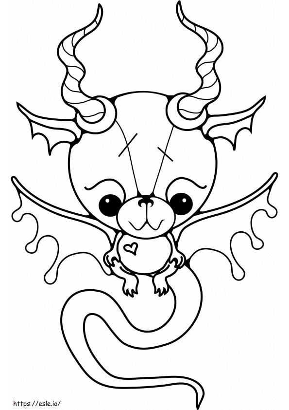 Coloriage Bébé dragon à imprimer dessin