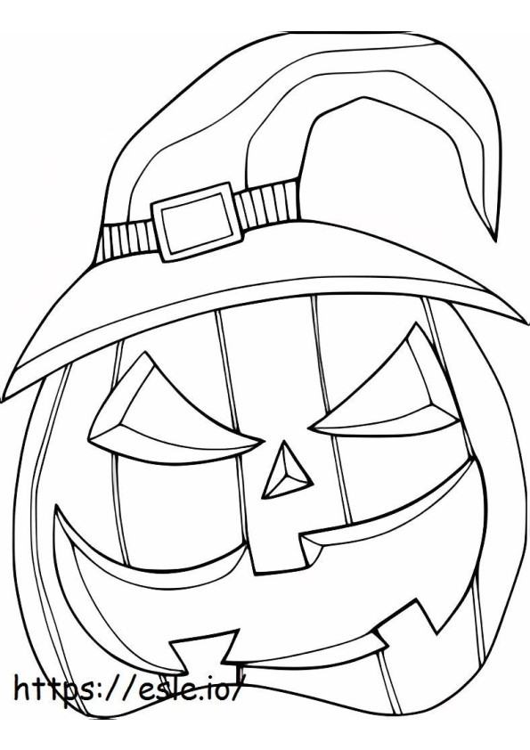 Jack O Lantern Witch Big Mouth coloring page
