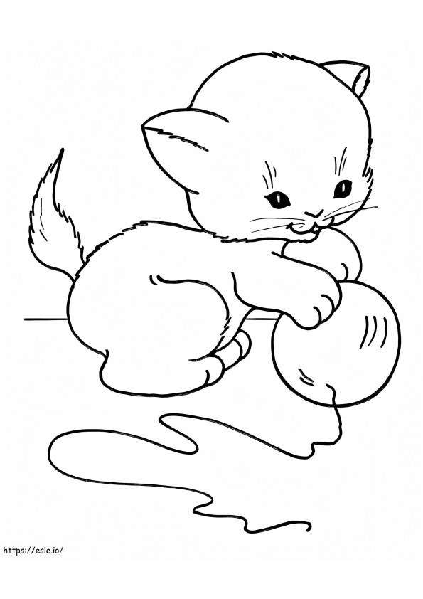 Kitten 2 coloring page