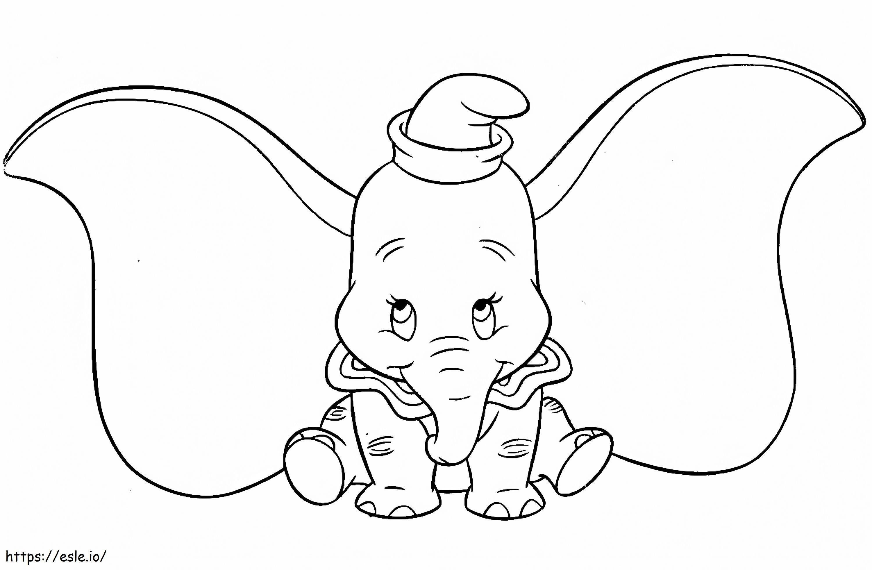 1552695608 Cute Dumbo coloring page