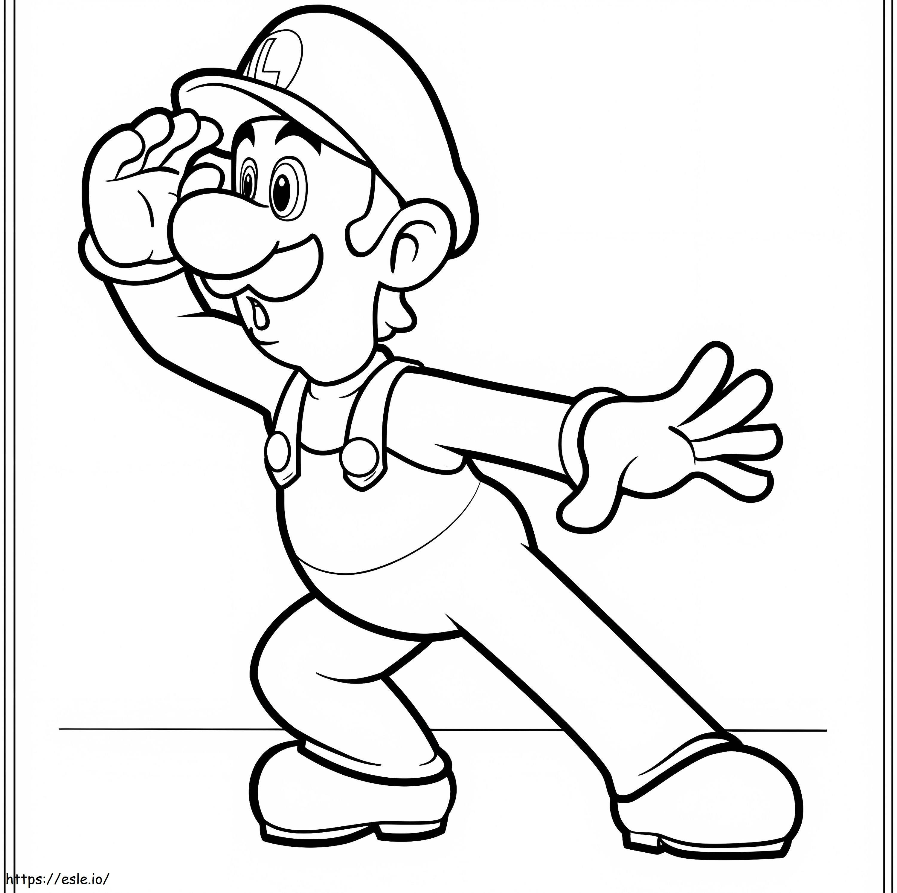 Luigi Sorrendo para colorir