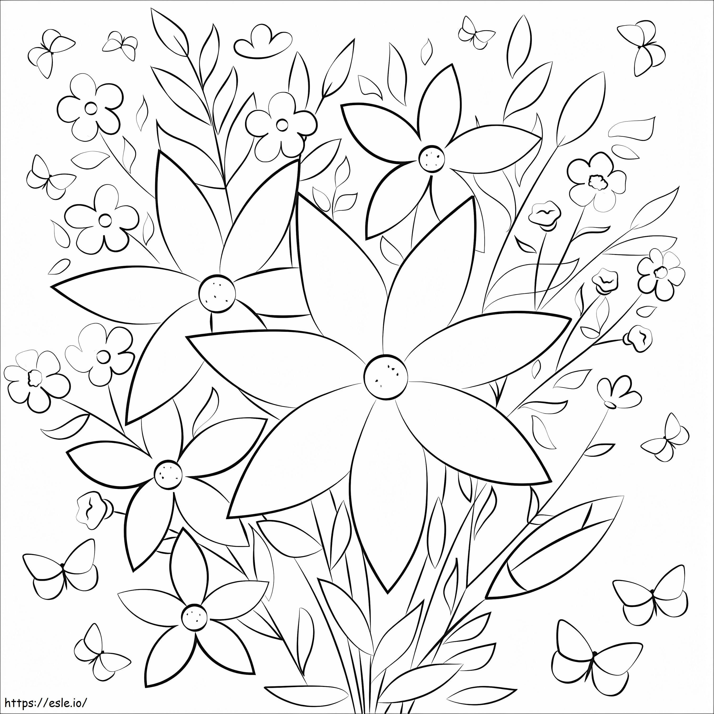 Amazing Flower Bouquet coloring page