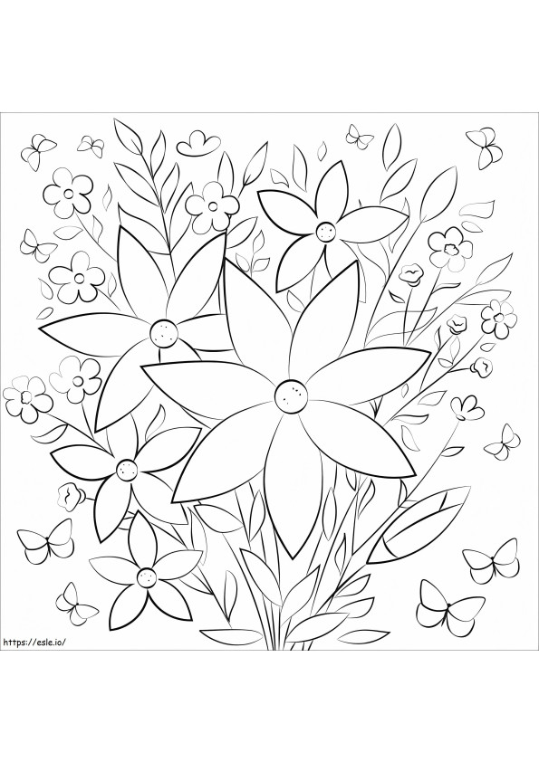 Amazing Flower Bouquet coloring page
