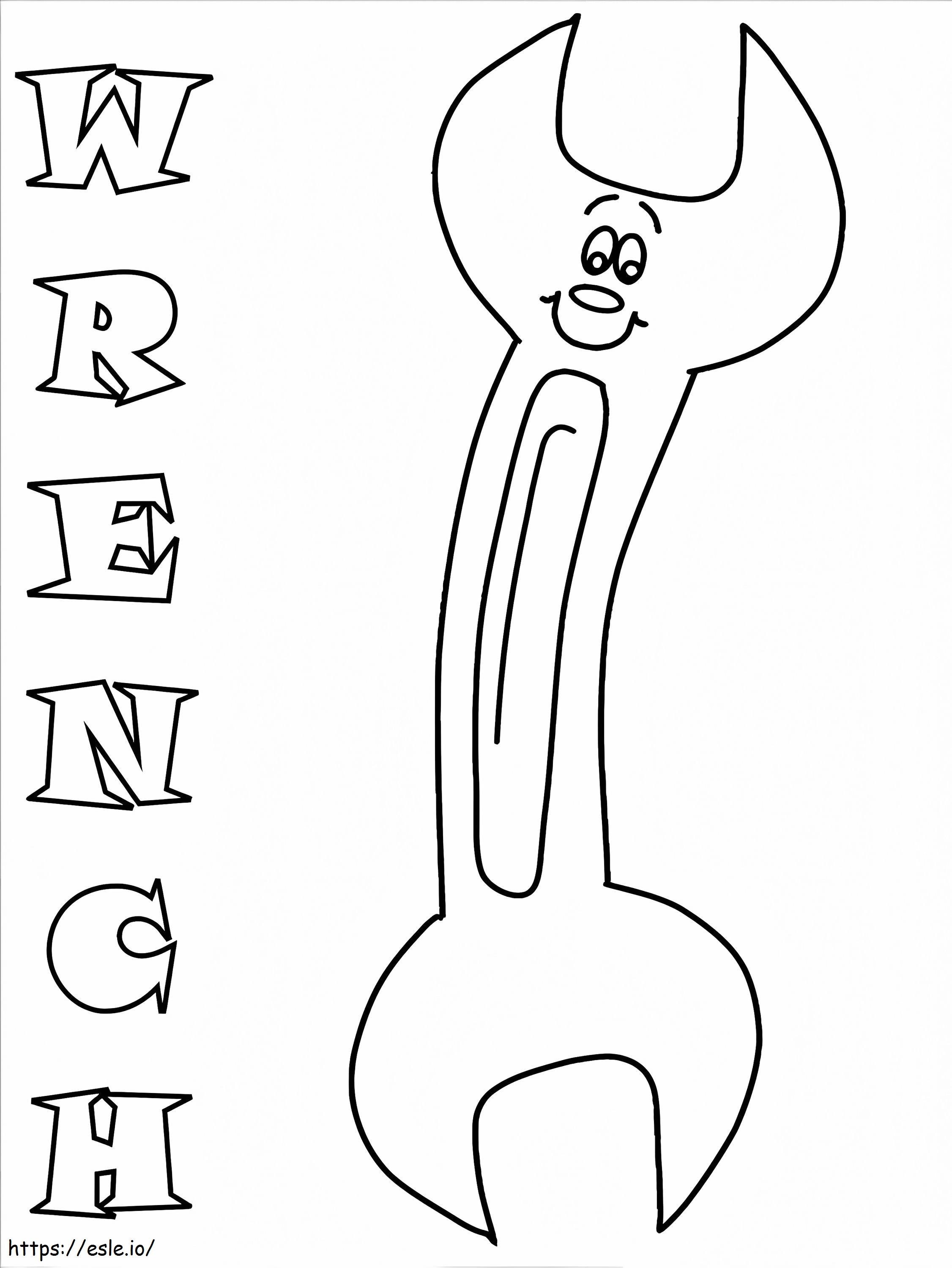 1530499294 Cartoon Wrench1 Coloring Page