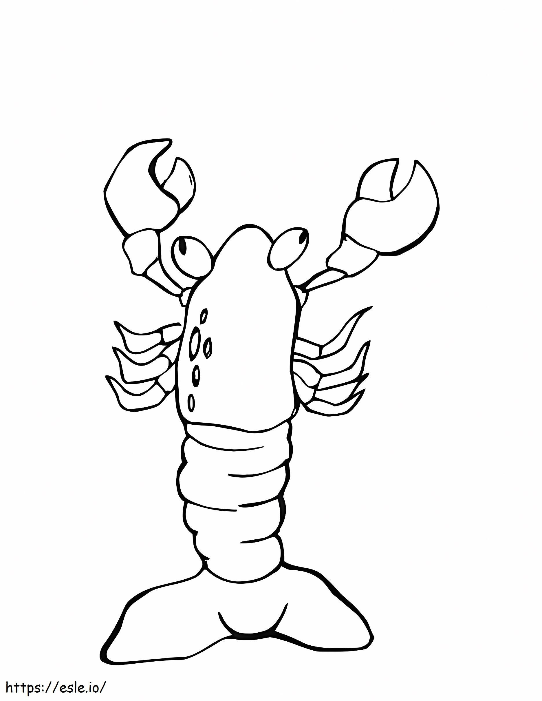 lobster merah Gambar Mewarnai