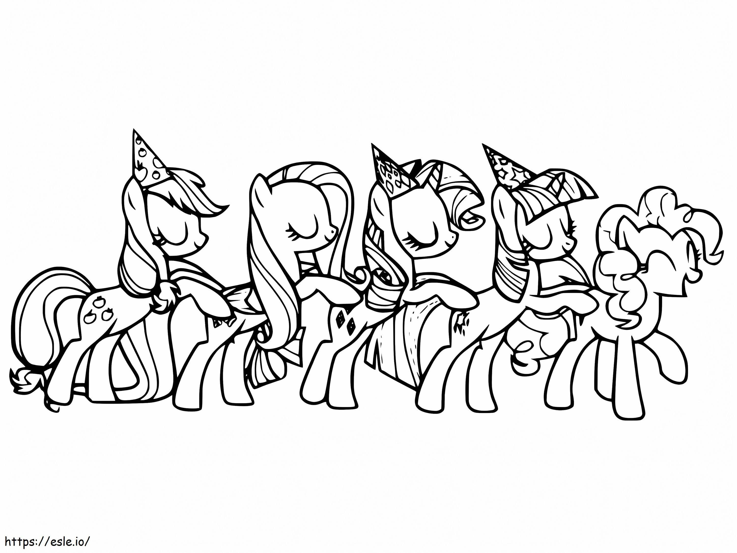 Adorable My Little Pony coloring page