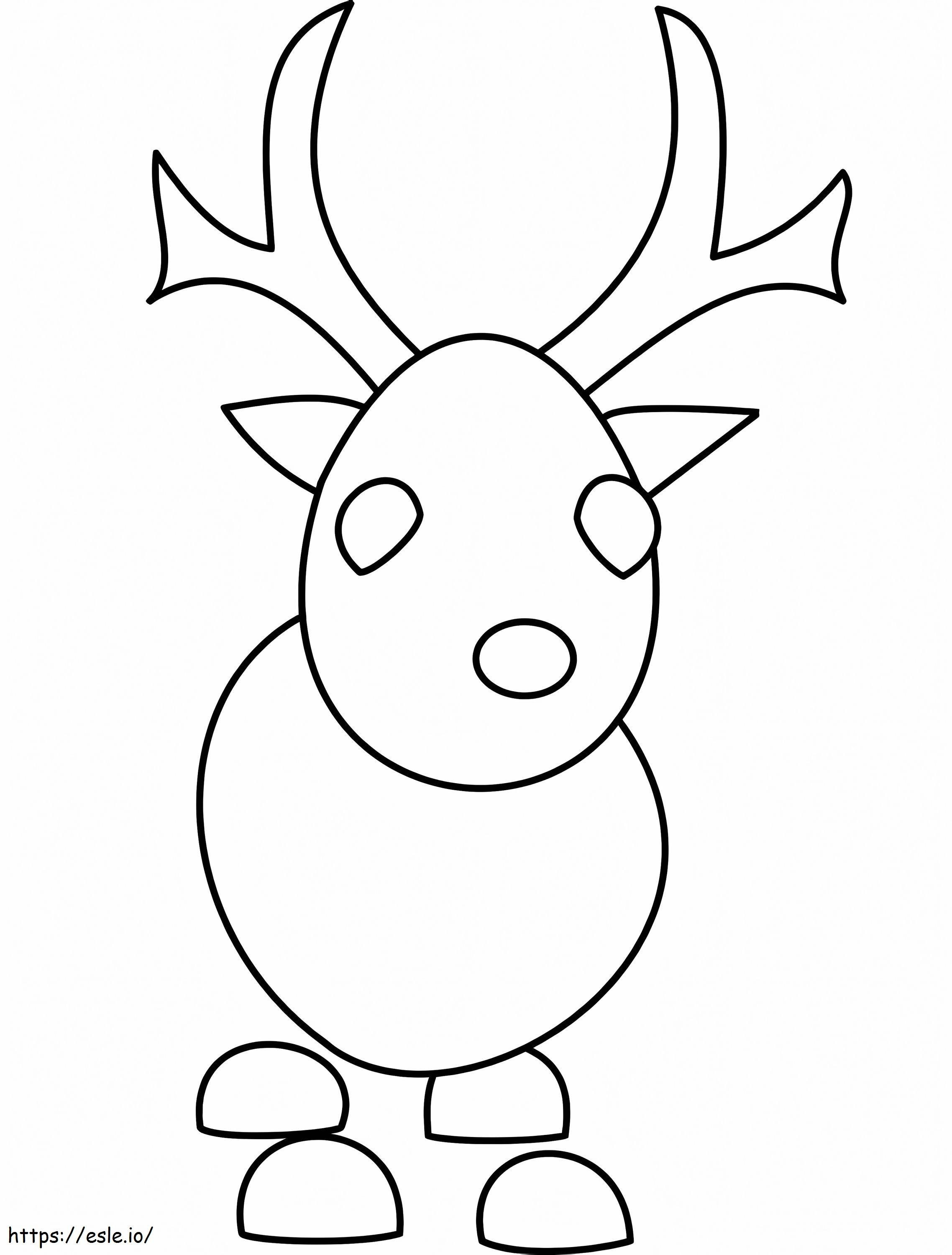Reindeer Adopt Me coloring page