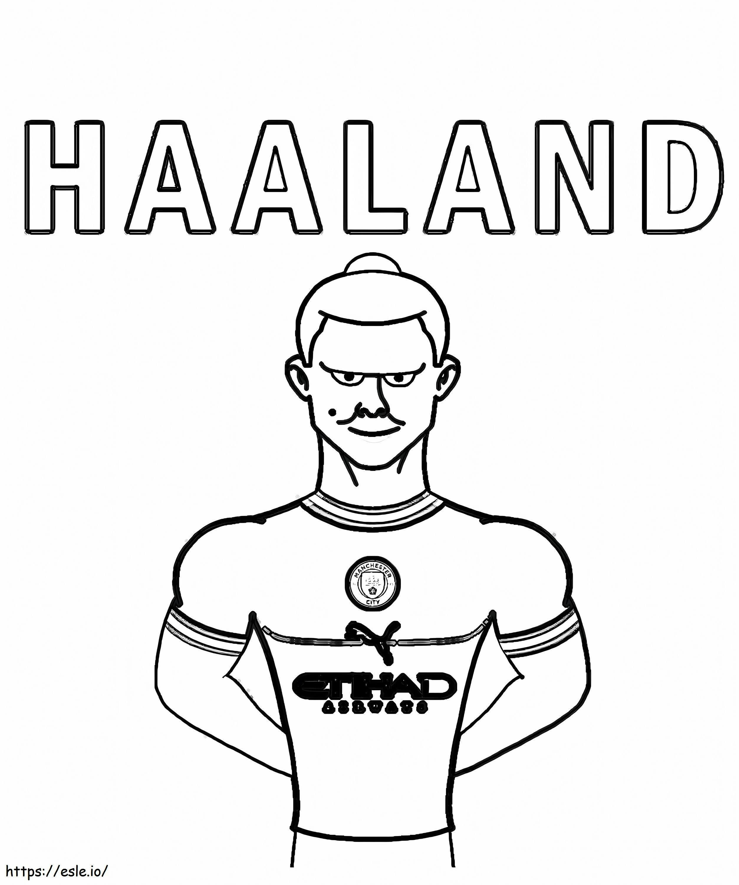 Erling Haaland 3 coloring page